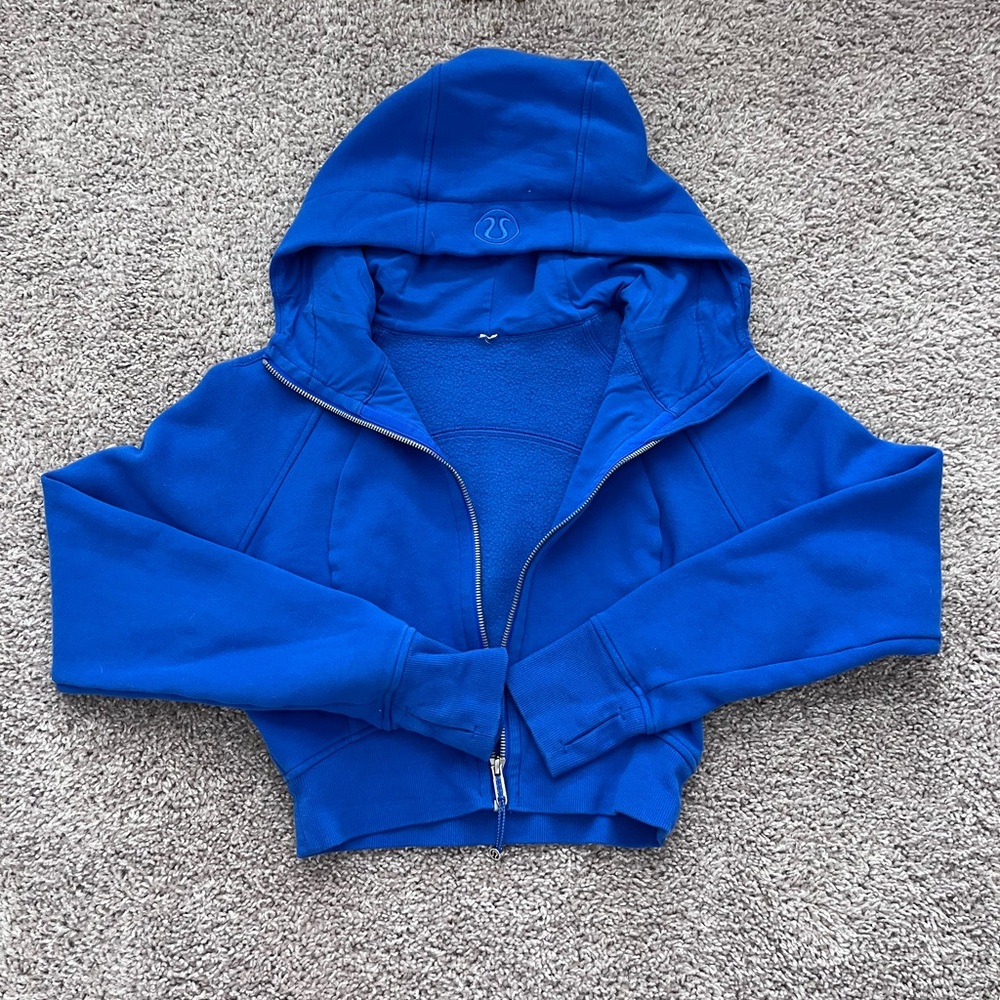 cropped lululemon full zip scuba